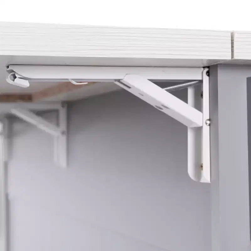 Isla de cocina con almacenamiento para bote de basura, solapa abatible, especiero, estante ajustable, carrito de cocina rodante