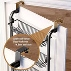 Organizador Para Colgar Sobre la Puerta, Organizador de Despensa de Metal de 6 Niveles, Organizador Colgante Para Puerta Con Cestas Ajustables Para Cocina, Lavadero y Hogar