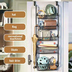Organizador Para Colgar Sobre la Puerta, Organizador de Despensa de Metal de 6 Niveles, Organizador Colgante Para Puerta Con Cestas Ajustables Para Cocina, Lavadero y Hogar