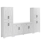 Mueble aparador multifuncional combinable Okak, armario de almacenamiento de gran capacidad para salón, dormitorio u oficina