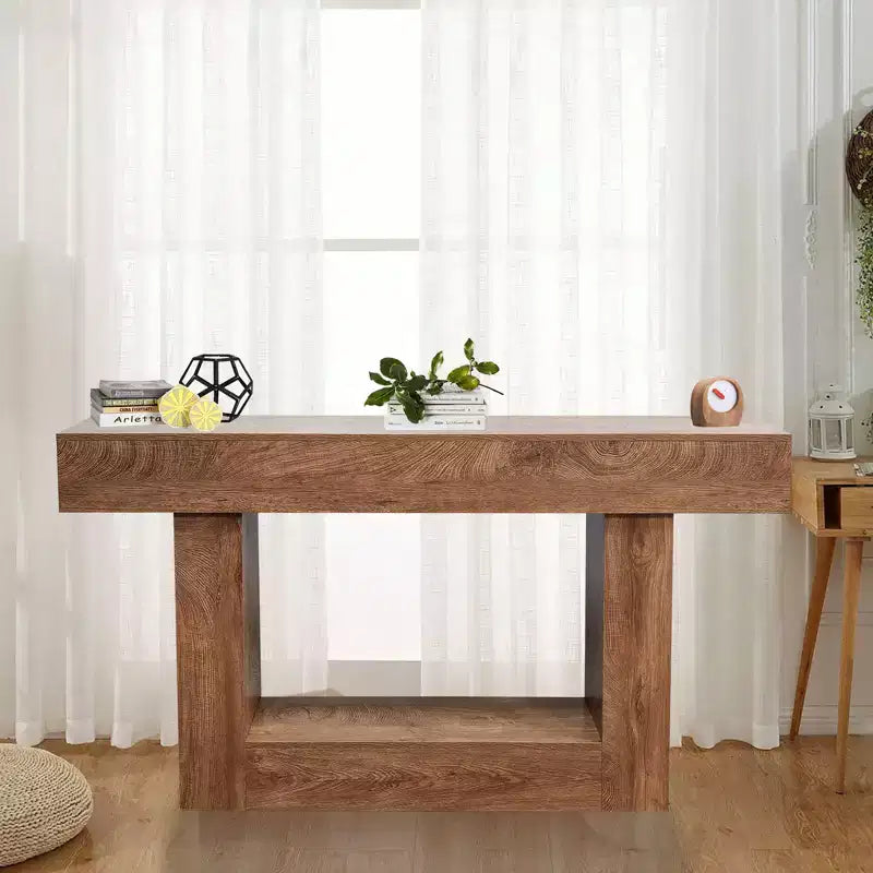 Mesa consola larga de 63 pulgadas para entrada - Mesa de sofá estilo rústico detrás del sofá, mesa para pasillo y sala de estar, mesa de entrada de madera rústica para vestíbulo, decoración del hogar