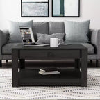 Mesa de centro de madera Galano con cajón de almacenamiento 31.5 An. 31.5 Prof. 16.3 Al.