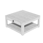 Mesa de centro de madera Galano con cajón de almacenamiento 31.5 An. 31.5 Prof. 16.3 Al.
