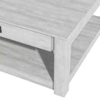 Mesa de centro de madera Galano con cajón de almacenamiento 31.5 An. 31.5 Prof. 16.3 Al.