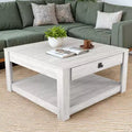 Galano Wood Coffee Table with Drawer Storage 31.5 W  31.5 D  16.3 H