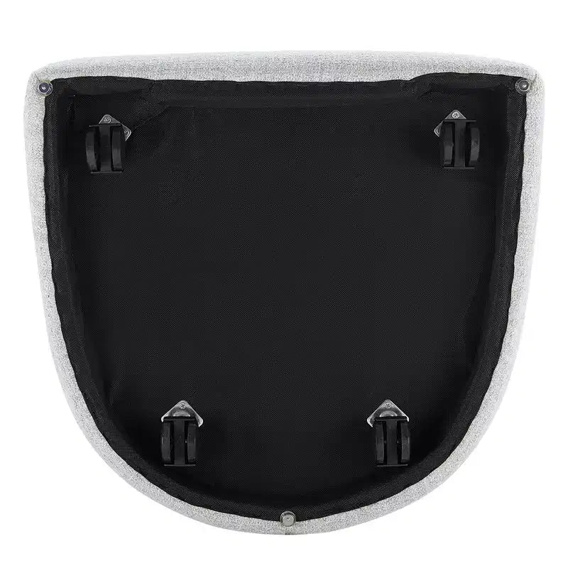 Spruce&Spring Moderna Silla de Comedor tipo Barril con Ruedas y Respaldo Abierto, Sin Ensamblaje, Silla para Cualquier Lugar