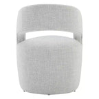 Spruce&Spring Moderna Silla de Comedor tipo Barril con Ruedas y Respaldo Abierto, Sin Ensamblaje, Silla para Cualquier Lugar