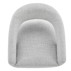 Spruce&Spring Moderna Silla de Comedor tipo Barril con Ruedas y Respaldo Abierto, Sin Ensamblaje, Silla para Cualquier Lugar