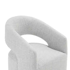 Spruce&Spring Moderna Silla de Comedor tipo Barril con Ruedas y Respaldo Abierto, Sin Ensamblaje, Silla para Cualquier Lugar