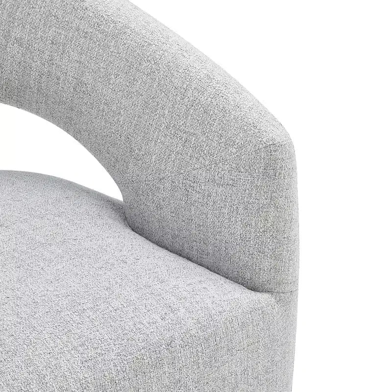 Spruce&Spring Moderna Silla de Comedor tipo Barril con Ruedas y Respaldo Abierto, Sin Ensamblaje, Silla para Cualquier Lugar