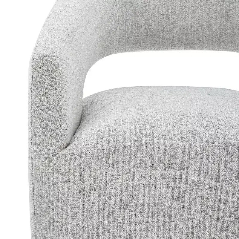 Spruce&Spring Moderna Silla de Comedor tipo Barril con Ruedas y Respaldo Abierto, Sin Ensamblaje, Silla para Cualquier Lugar