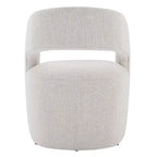 Spruce&Spring Moderna Silla de Comedor tipo Barril con Ruedas y Respaldo Abierto, Sin Ensamblaje, Silla para Cualquier Lugar