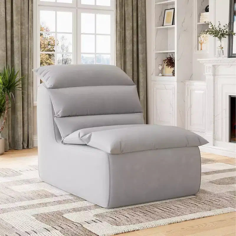 Sillón puff, sofá perezoso de suelo con espuma de alta resiliencia, base antideslizante, pufs para adultos, silla para chimenea para sala de estar o dormitorio