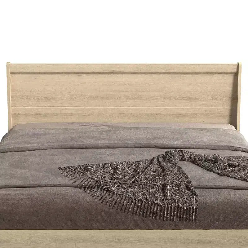 Cama Galano King Abby Serene con cabecero Oslo Oak