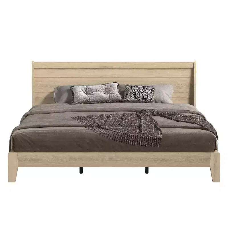 Cama Galano King Abby Serene con cabecero Oslo Oak