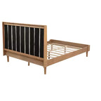 Cama Whisen Wood con cabecero tapizado y estructura reforzada