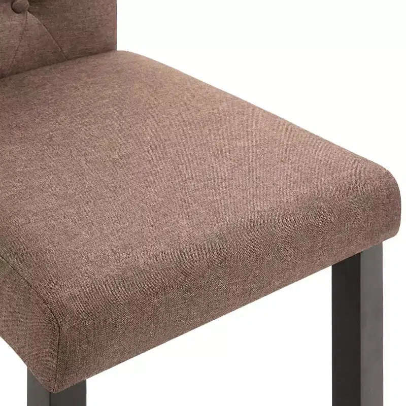 Silla de comedor de estilo moderno CLIHOME, silla de cocina de tela con cojín suave y patas de madera maciza (juego de 2)