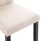 Silla de comedor de estilo moderno CLIHOME, silla de cocina de tela con cojín suave y patas de madera maciza (juego de 2)