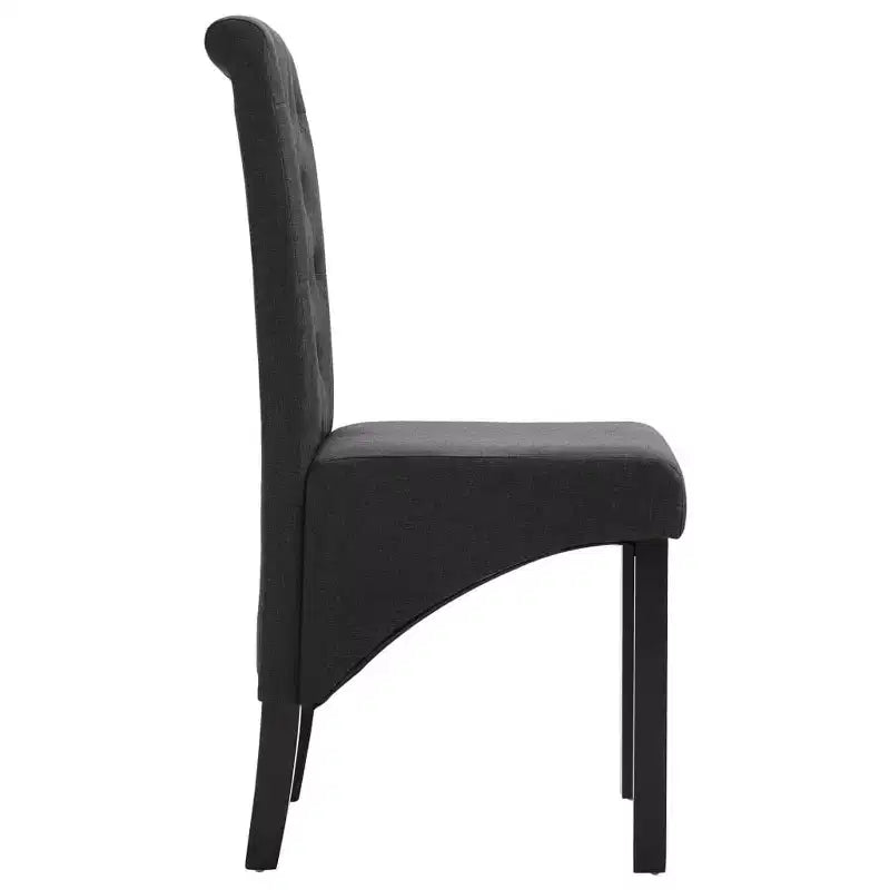 Silla de comedor de estilo moderno CLIHOME, silla de cocina de tela con cojín suave y patas de madera maciza (juego de 2)