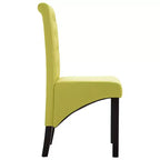 Silla de comedor de estilo moderno CLIHOME, silla de cocina de tela con cojín suave y patas de madera maciza (juego de 2)