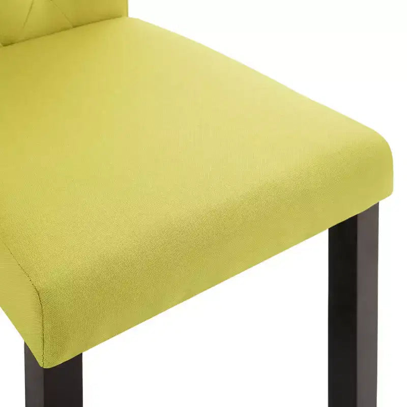 Silla de comedor de estilo moderno CLIHOME, silla de cocina de tela con cojín suave y patas de madera maciza (juego de 2)