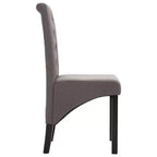 Silla de comedor de estilo moderno CLIHOME, silla de cocina de tela con cojín suave y patas de madera maciza (juego de 2)