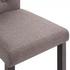 Silla de comedor de estilo moderno CLIHOME, silla de cocina de tela con cojín suave y patas de madera maciza (juego de 2)
