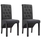 CLIHOME Modern style dining chair, solid wood leg soft cushion fabric kitchen chair(Set of 2)