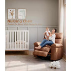 Sillones reclinables grandes GustoWave con calefacción y masaje - Sillón reclinable giratorio 360 para adultos - Mecedora manual