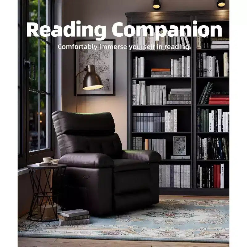Sillones reclinables grandes GustoWave con calefacción y masaje - Sillón reclinable giratorio 360 para adultos - Mecedora manual