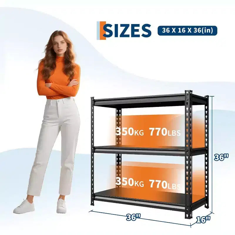 Estanterías de Almacenamiento de 5 Niveles, Estantería Metálica para Garaje, Estantería Industrial Ajustable, Estante Metálico Mate para Almacén, Sótano, Cocina, Taller