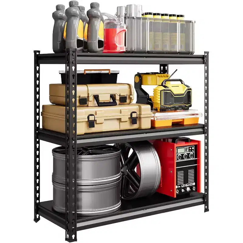 Estanterías de Almacenamiento de 5 Niveles, Estantería Metálica para Garaje, Estantería Industrial Ajustable, Estante Metálico Mate para Almacén, Sótano, Cocina, Taller