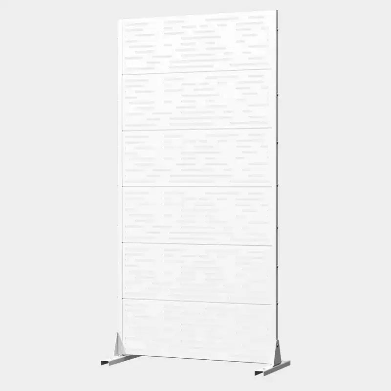 MAYEERTY 72x35 Panel de Privacidad Natural Blanco para Exteriores, Juego de 6 Piezas Divisor Plegable Natural para Patio y Jardín