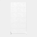 MAYEERTY 72x35 Panel de Privacidad Natural Blanco para Exteriores, Juego de 6 Piezas Divisor Plegable Natural para Patio y Jardín