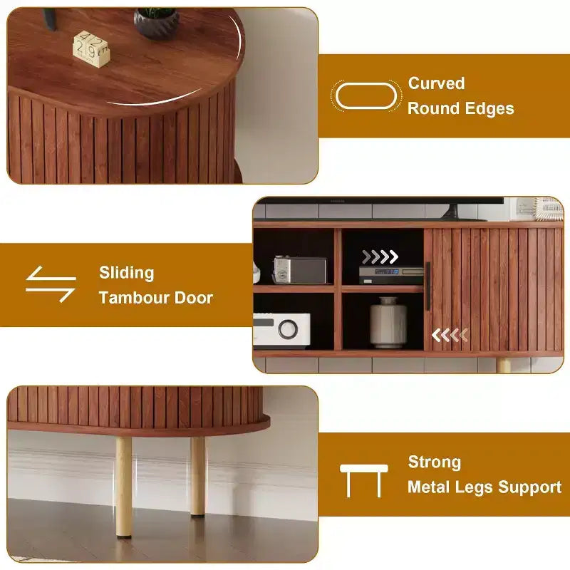 Mueble para TV de 65 pulgadas, Mueble de TV con almacenamiento, Centro de entretenimiento moderno para sala de estar, pasillo, dormitorio