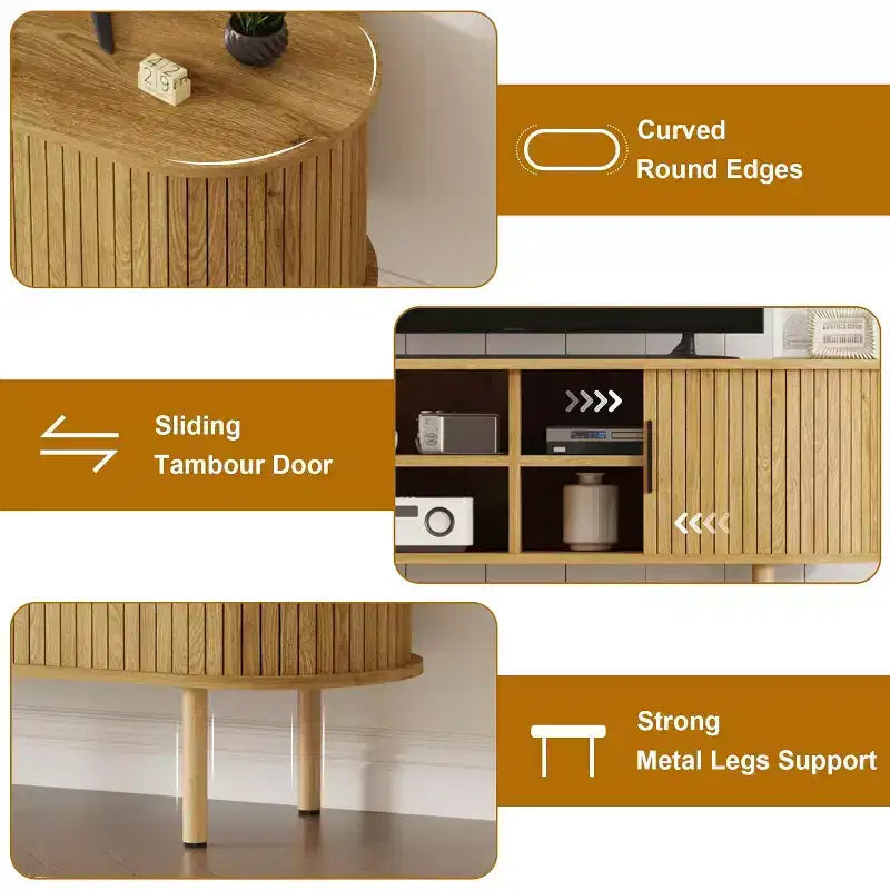 Mueble para TV de 65 pulgadas, Mueble de TV con almacenamiento, Centro de entretenimiento moderno para sala de estar, pasillo, dormitorio