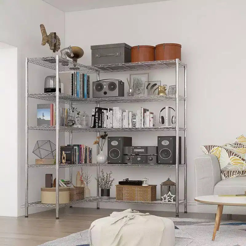 Estantería de almacenamiento Karl Home de acero de 5 niveles, altura ajustable y servicio pesado