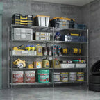Estantería de almacenamiento Karl Home de acero de 5 niveles, altura ajustable y servicio pesado