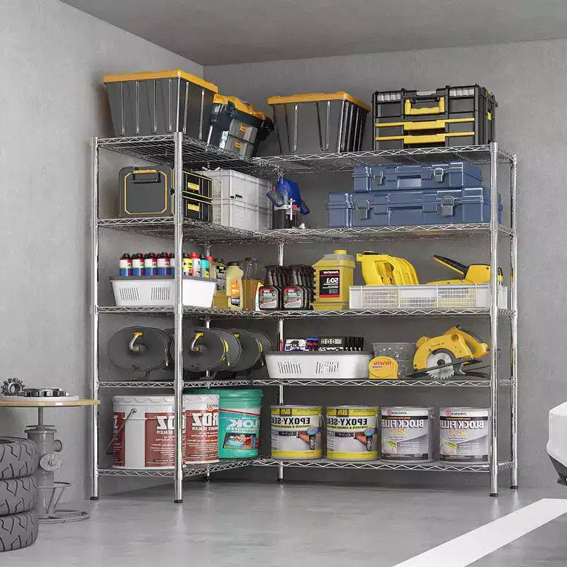 Estantería de almacenamiento Karl Home de acero de 5 niveles, altura ajustable y servicio pesado