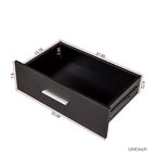 Cómoda Karl de 8 cajones de aglomerado negro de 120 cm de ancho