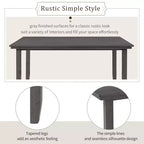 GDFStudio Mark Juego de comedor de madera maciza de 6 piezas con mesa y sillas