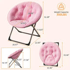 Sillones platillo cómodos, silla plegable para leer y relajarse, sillón acogedor de piel sintética para sala de estar con asiento grueso y acolchado, marco de metal, estilo moderno para el hogar