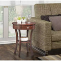 HomeStock Belmont End Table with Drawer and Shelf, Solid Wood Accent Table with Curved Legs and Concealed Storage for Living Room Decor