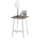 Mesita auxiliar HomeStock Belmont con diseño de estante abierto moderno de mediados de siglo, tapa de MDF chapado y patas de madera de caucho para sala de estar u oficina
