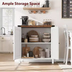 Aparador COZONY, mueble aparador de granja de 60" con 2 armarios y estante abierto, consola para sala de estar, comedor, pasillo