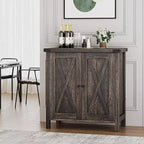 Aparador COZONY, mueble aparador de granja de 60" con 2 armarios y estante abierto, consola para sala de estar, comedor, pasillo