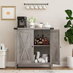 Aparador COZONY, mueble aparador de granja de 60" con 2 armarios y estante abierto, consola para sala de estar, comedor, pasillo
