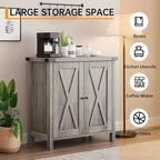 Aparador COZONY, mueble aparador de granja de 60" con 2 armarios y estante abierto, consola para sala de estar, comedor, pasillo