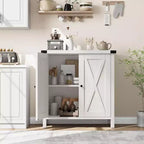 Aparador COZONY, mueble aparador de granja de 60" con 2 armarios y estante abierto, consola para sala de estar, comedor, pasillo