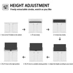 Estación de juegos Famapy Smart Lift, altura ajustable, control inteligente/orificios dobles para gestión de cables, ideal para pantallas de 50 pulgadas en salas de juegos/entretenimiento en el hogar